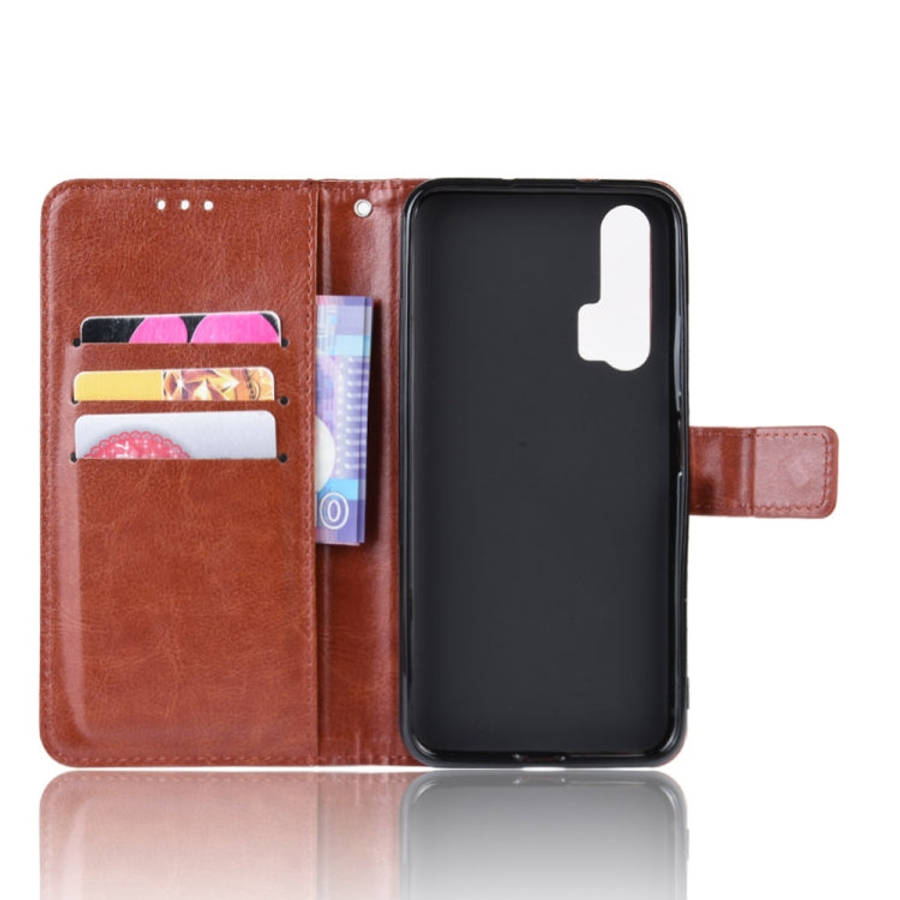 Retro Crazy Horse Texture Horizontal Flip Leather Case for HUAWEI Honor 20pro  , with Holder & Ca...