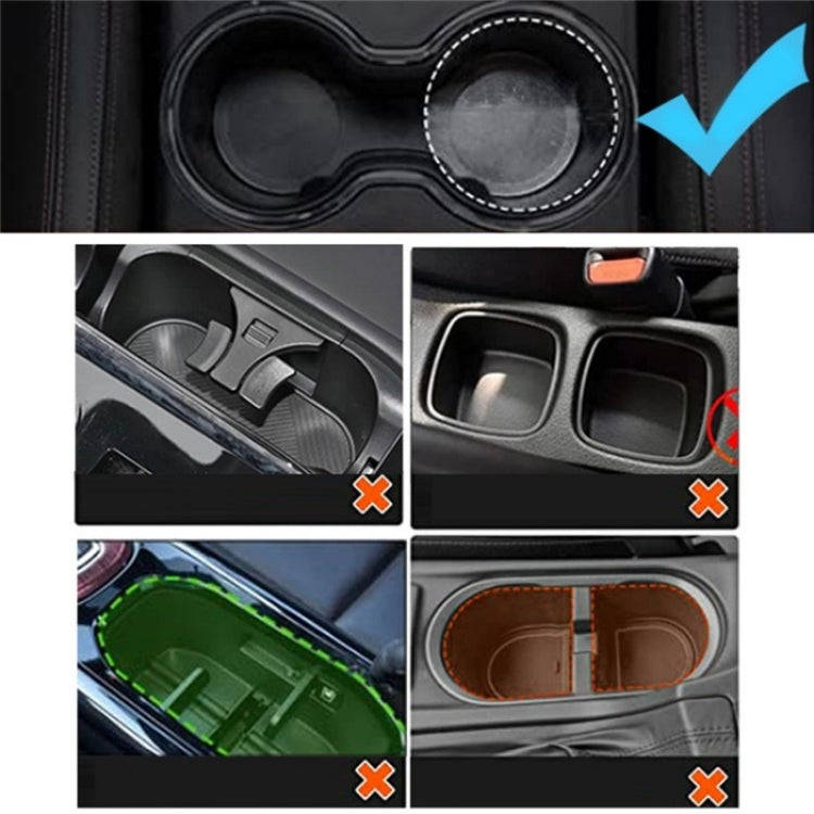 D04 Wth 2 Coffee Cup Car Cup Holder Adjustable Rotating Cell Phone Car Mount Holder(Green)