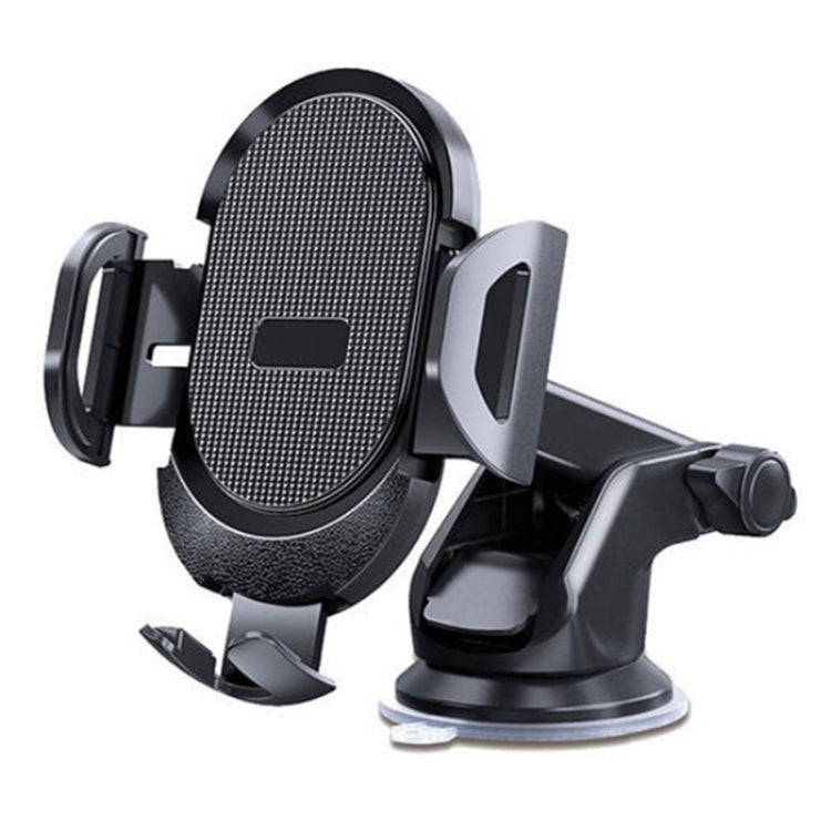 D33 With Air Vent Clip Suction Cup Base Gravity Sensing Car Phone Holder Bracket(Black)