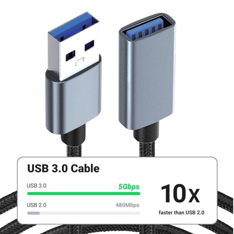 JUNSUNMAY 2A USB 3.0 Male to Female Extension Cord High Speed Charging Data Cable, Length:2m