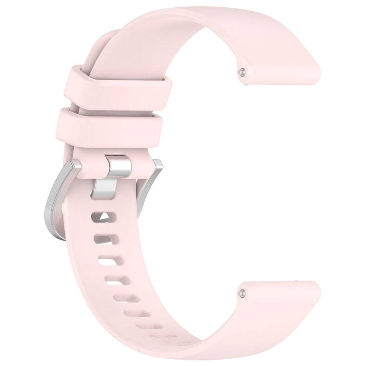 For Samsung Galaxy 6 / 6 Classic Liquid Glossy Silver Buckle Silicone Watch Band(Pink)