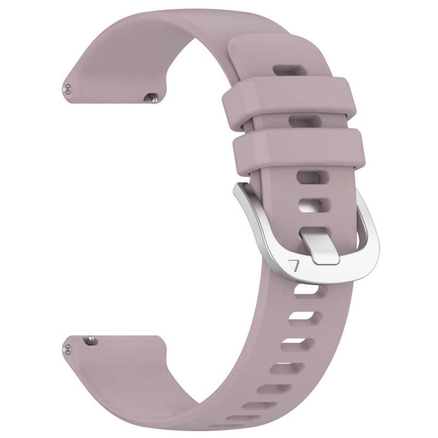For Samsung Galaxy 5 / 5 Pro Liquid Glossy Silver Buckle Silicone Watch Band(Purple)