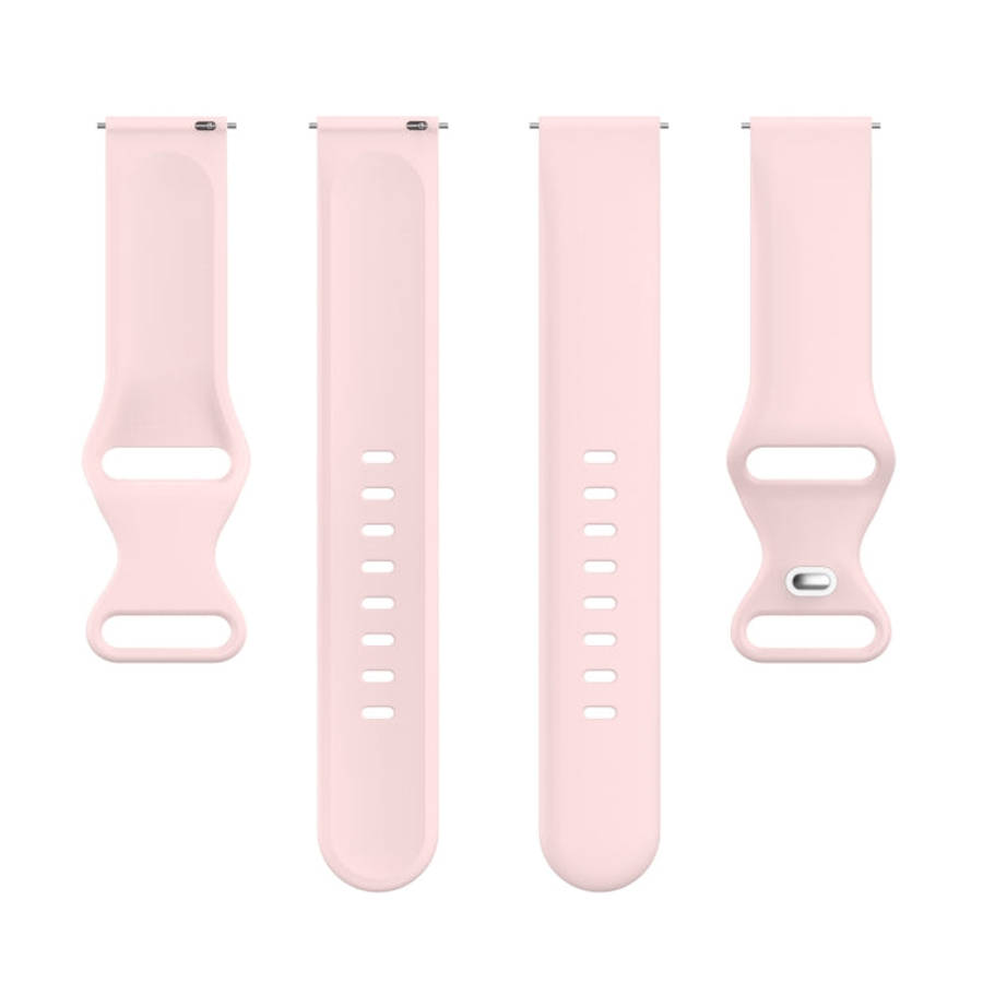 For Amazfit Active S Butterfly 8-shaped Buckle Silicone Watch Band(Rose Pink)