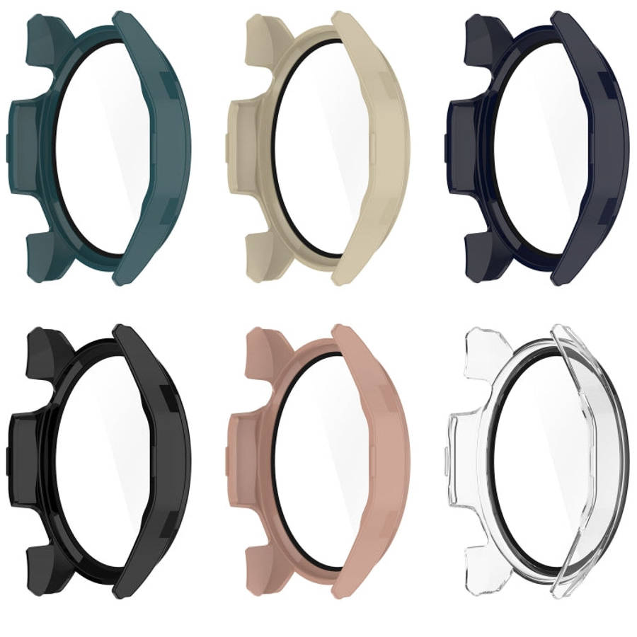 For Huawei Watch GT4 46mm PC+Tempered Glass Integrated Smart Watch Case(Green)