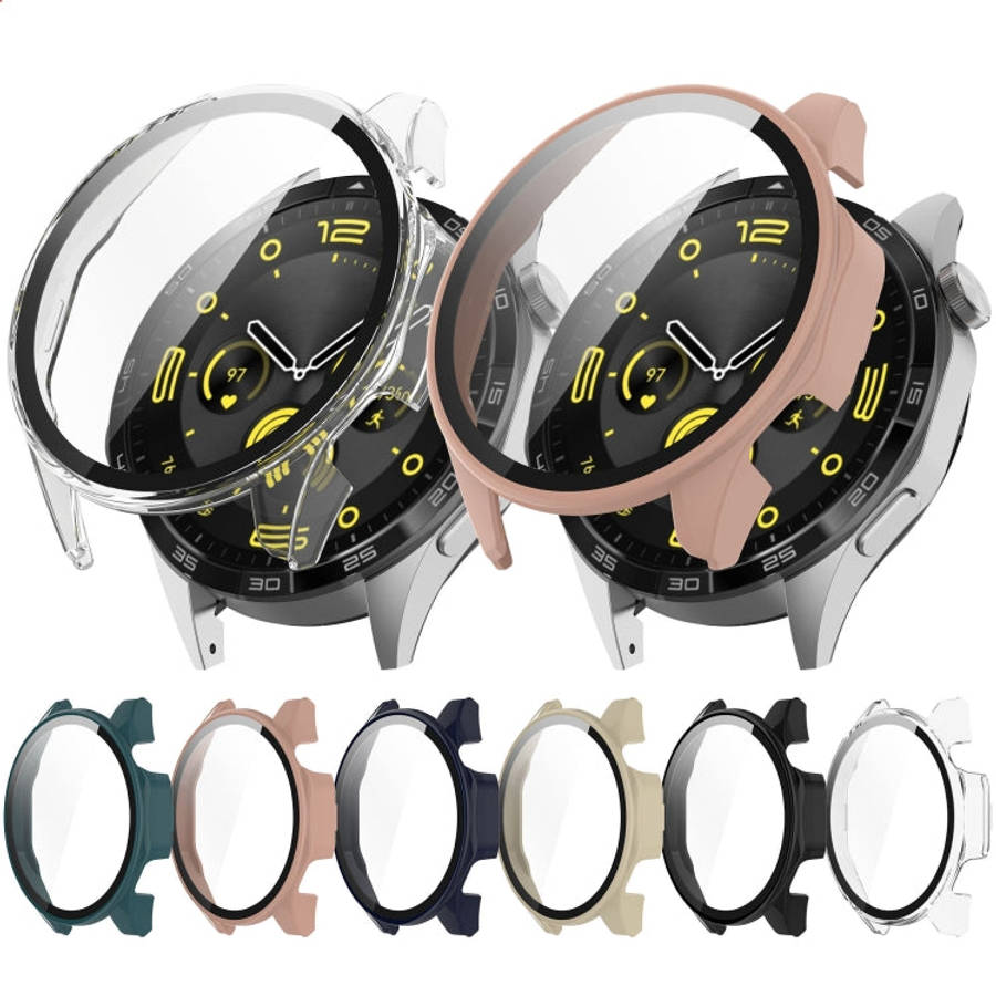 For Huawei Watch GT4 46mm PC+Tempered Glass Integrated Smart Watch Case(Green)