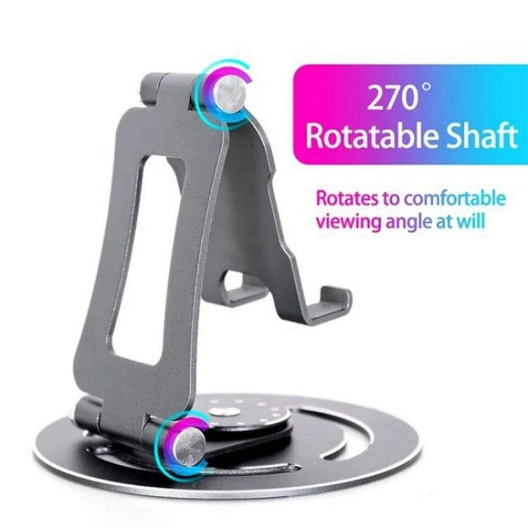 G62 Portable Folding 360-Degree Rotating Desktop Phone Holder(Grey)