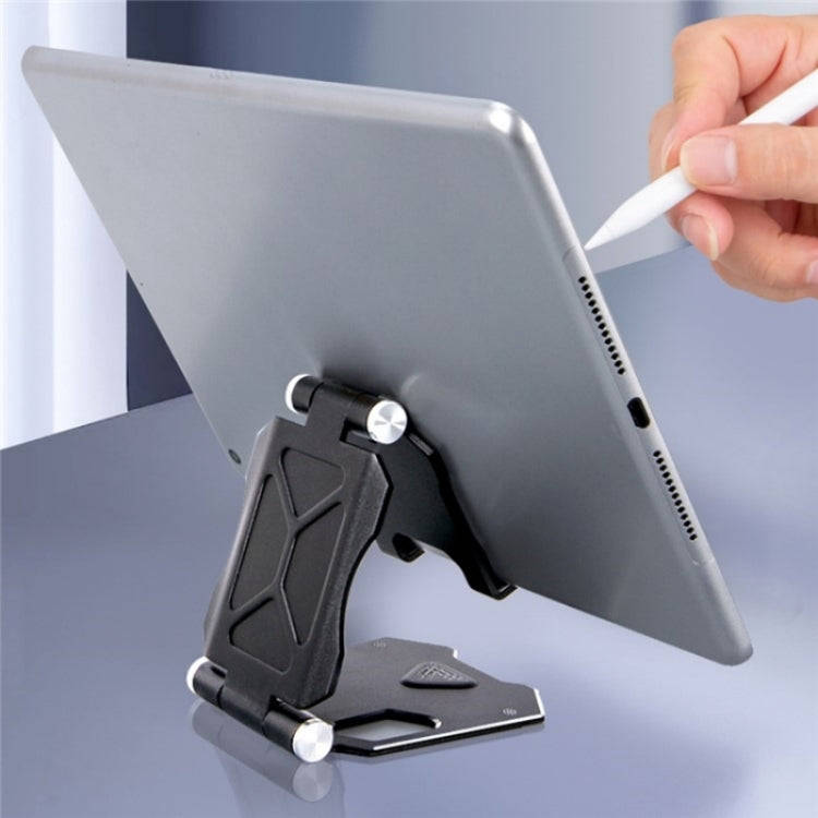 G55 Adjustable Bracket Large Size Folding Desktop Mobile Phone Holder(Black)