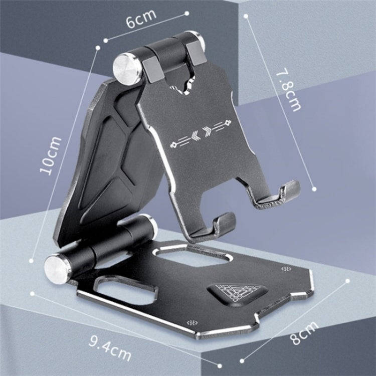G55 Adjustable Bracket Large Size Folding Desktop Mobile Phone Holder(Black)