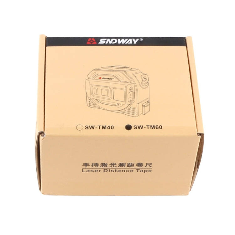 SNDWAY SW-TM60 60m Digital Rangefinder Laser Distance Meter Tape Multi-function Self-Locking Hand...