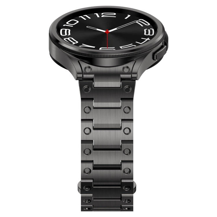 For Samsung Galaxy Watch 5 Pro Dual Circle Curved Connection Stainless Steel Watch Band(Gray)