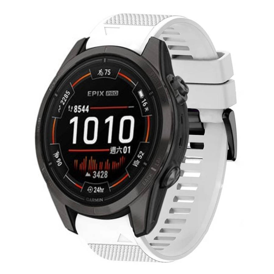 For Garmin Epix Pro 47mm Quick Release 22mm Silicone Watch Band(White)