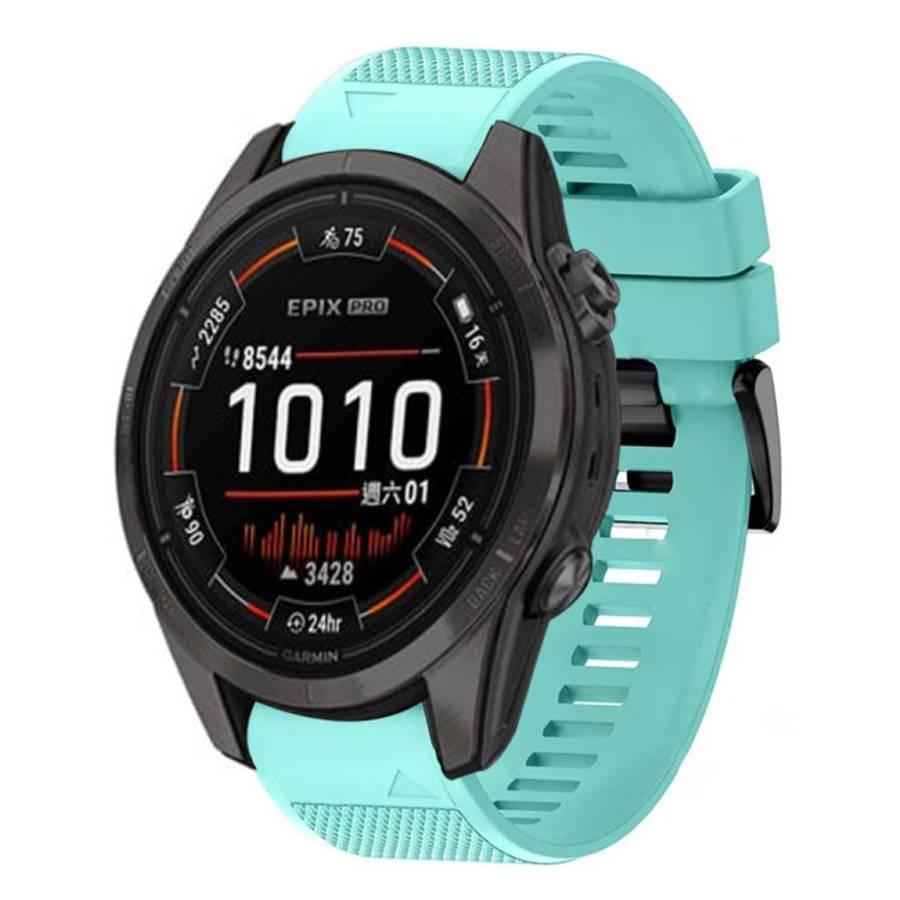 For Garmin Epix Pro 47mm Quick Release 22mm Silicone Watch Band(Mint Green)