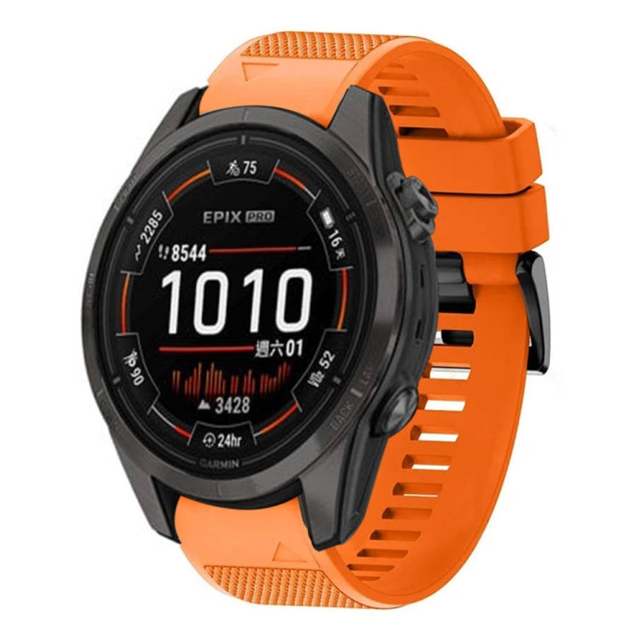 For Garmin Epix Pro 47mm Quick Release 22mm Silicone Watch Band(Orange)