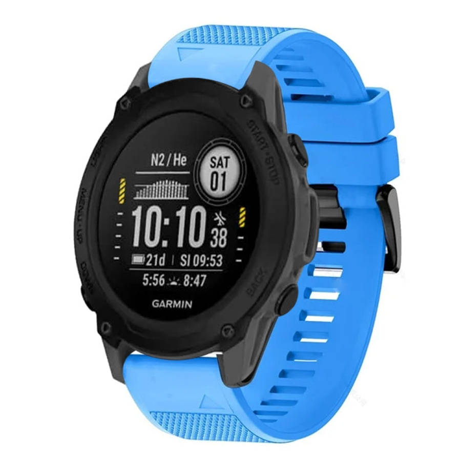 For Garmin Descent G1 Quick Release 22mm Silicone Watch Band(Sky Blue)