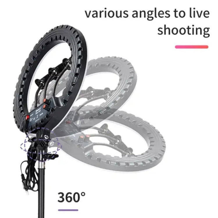 JMARY FM-14R Photography Light 14-inch Live Streaming Ring Light Photography LED Fill Light(US Plug)