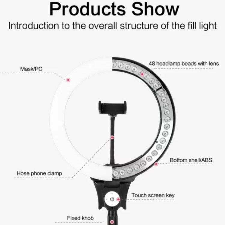 JMARY FM-12R Photography LED Fill Light 12-inch Video Recording Ring Light(US Plug)