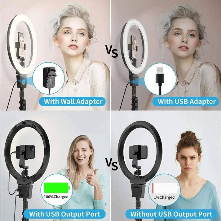 JMARY FM-12R Photography LED Fill Light 12-inch Video Recording Ring Light(US Plug)