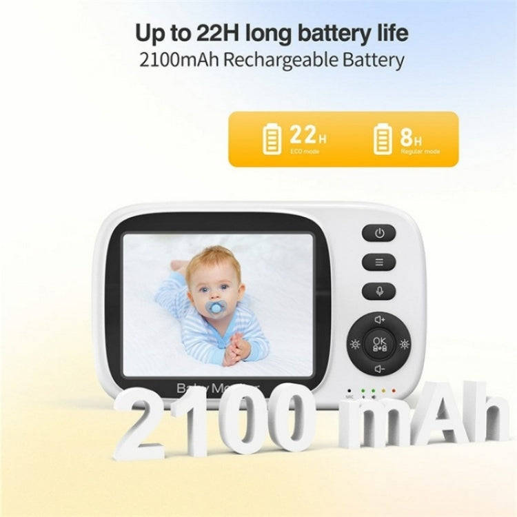MC632A 2 Way Voice Talk Temperature Monitoring Baby Camera 3.2 inch Screen Baby Monitor(EU Plug)
