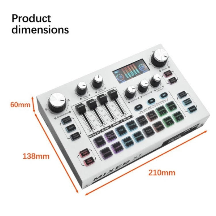 X7 48V Live Broadcast Audio Mixer Professional Microphone Live Sound Card