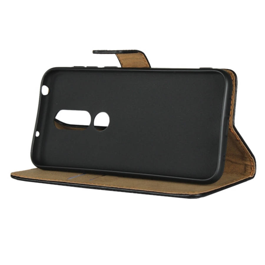 Leather Horizontal Flip Holster for Nokia X6 2018 with Magnetic Clasp and Bracket and Card Slo...