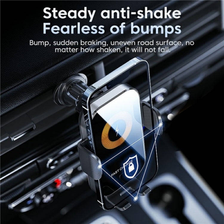 X12 Car Air Vent Touch Sensing Wireless Phone Charger Holder(Black)