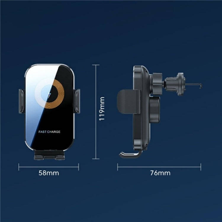 X12 Car Air Vent Touch Sensing Wireless Phone Charger Holder(Black)