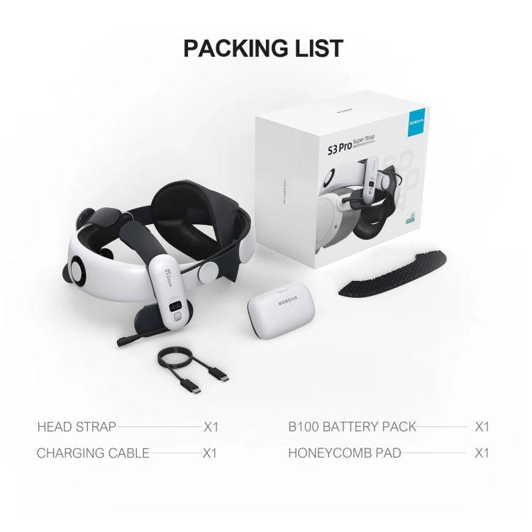 BOBOVR S3 Pro For Quest 3 VR Head Strap with 10000mAh Battery