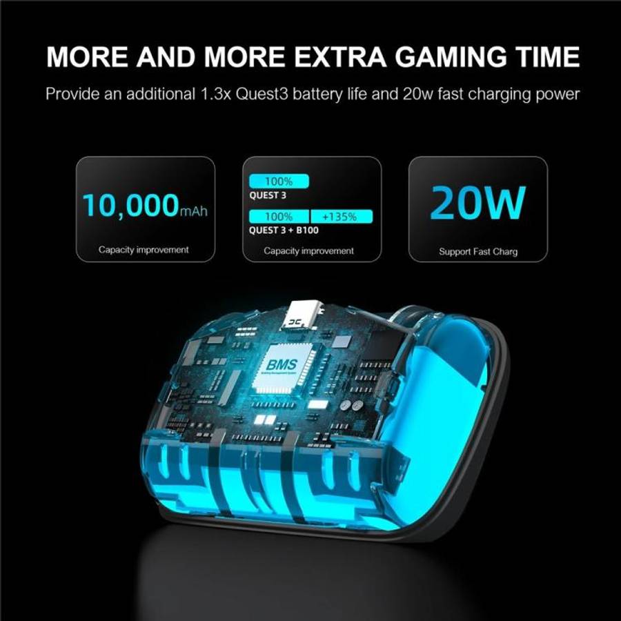 BOBOVR S3 Pro For Quest 3 VR Head Strap with 10000mAh Battery