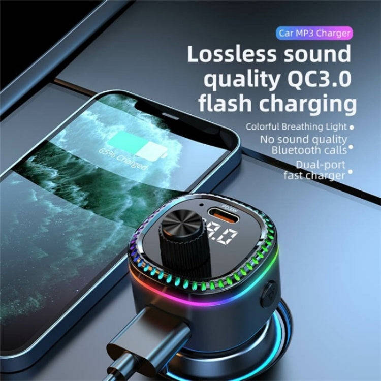 C58 Car MP3 Music Player Type-C + USB Car Charger Bluetooth Adapter FM Transmitter