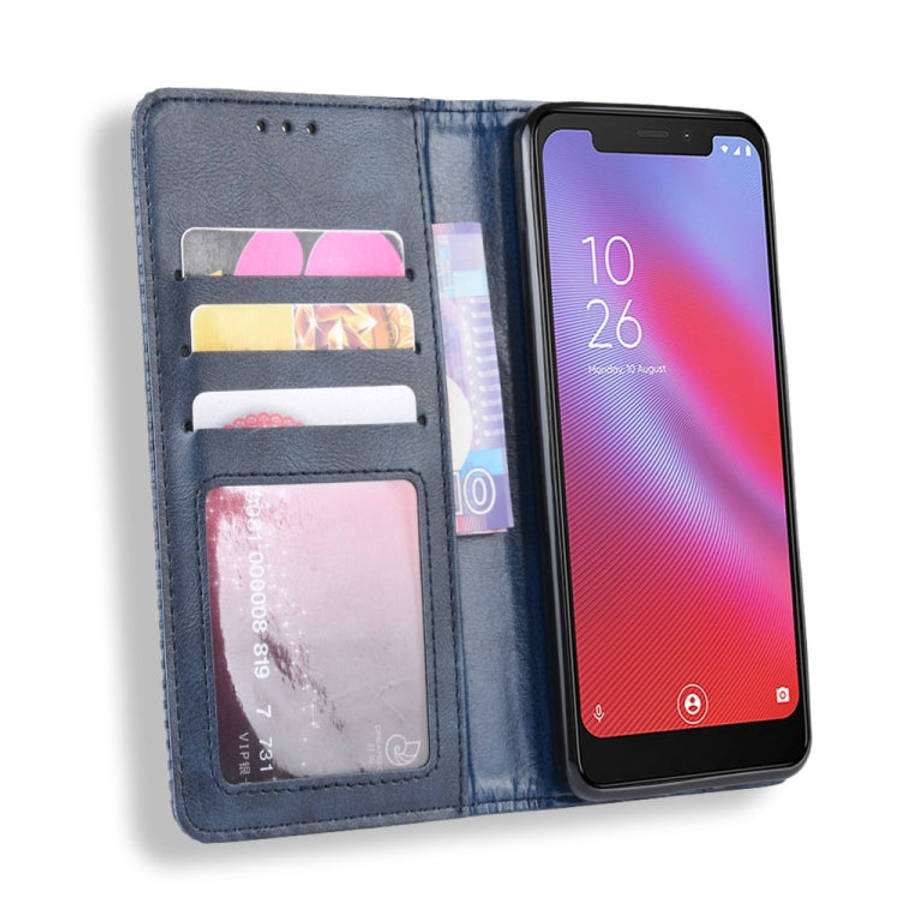 Magnetic Buckle Retro Crazy Horse Texture Horizontal Flip Leather Case for Vodafone Smart N10 (VF...