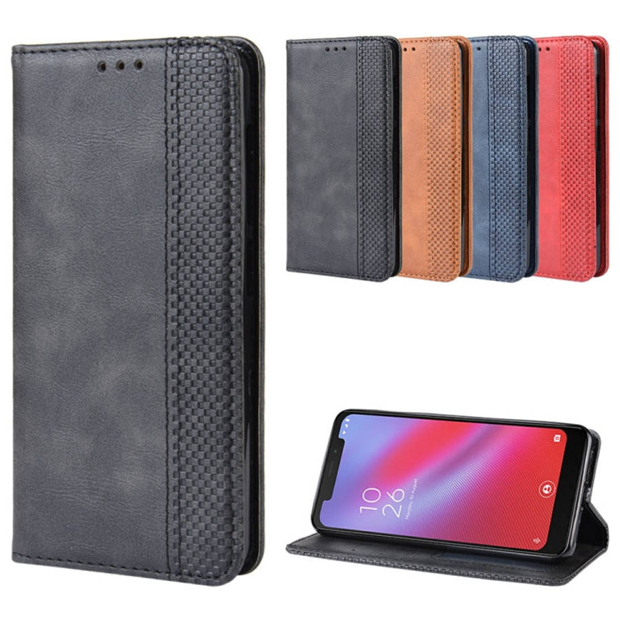 Magnetic Buckle Retro Crazy Horse Texture Horizontal Flip Leather Case for Vodafone Smart N10 (VF...