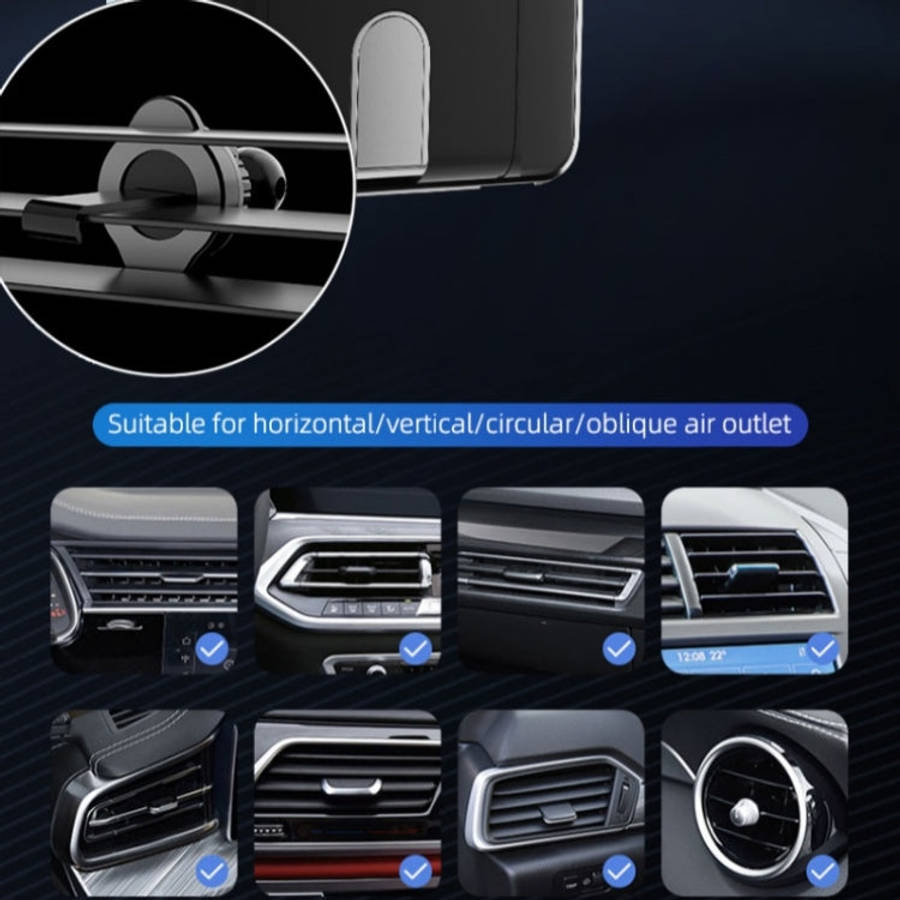 C1 Car Wireless 66W Fast Charger Phone Holder Infrared Sensor Punk Style(Silver)