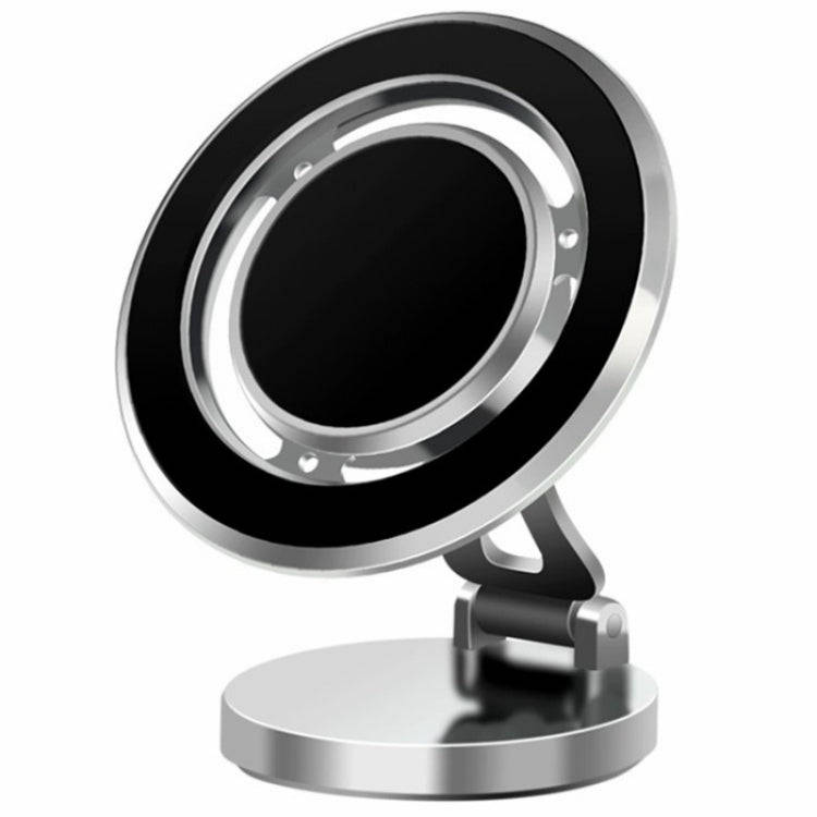 G168 Rotatable Cellphone Stand Car Dashboard Windshield Magnetic Phone Holder(Silver)