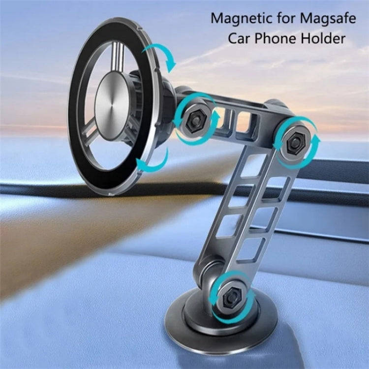 G198 Adjustable Robotic Arm Cellphone Stand Car Dashboard Windshield Magnetic Phone Holder(Grey)