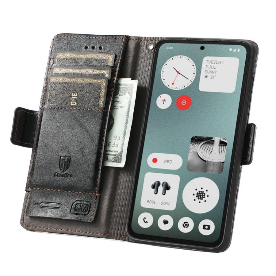 For Nothing CMF Phone 1 CaseNeo Splicing Dual Magnetic Buckle Leather Phone Case(Black)