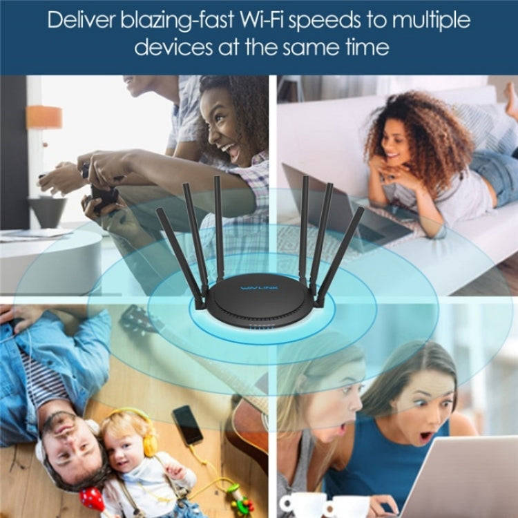 WAVLINK WN531A6 Dual Band Wireless Repeater AC2100 Gigabit Ethernet Port WiFi Router, Plug:EU Plug