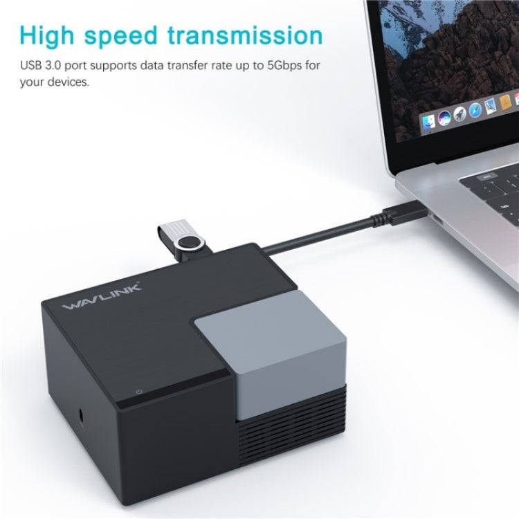 WAVLINK UG76PD2 3.5mm Audio, Gigabit Network Port Dual HD Universal Docking Station(UK Plug)