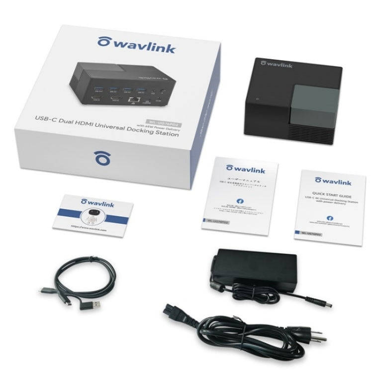 WAVLINK UG76PD2 3.5mm Audio, Gigabit Network Port Dual HD Universal Docking Station(US Plug)