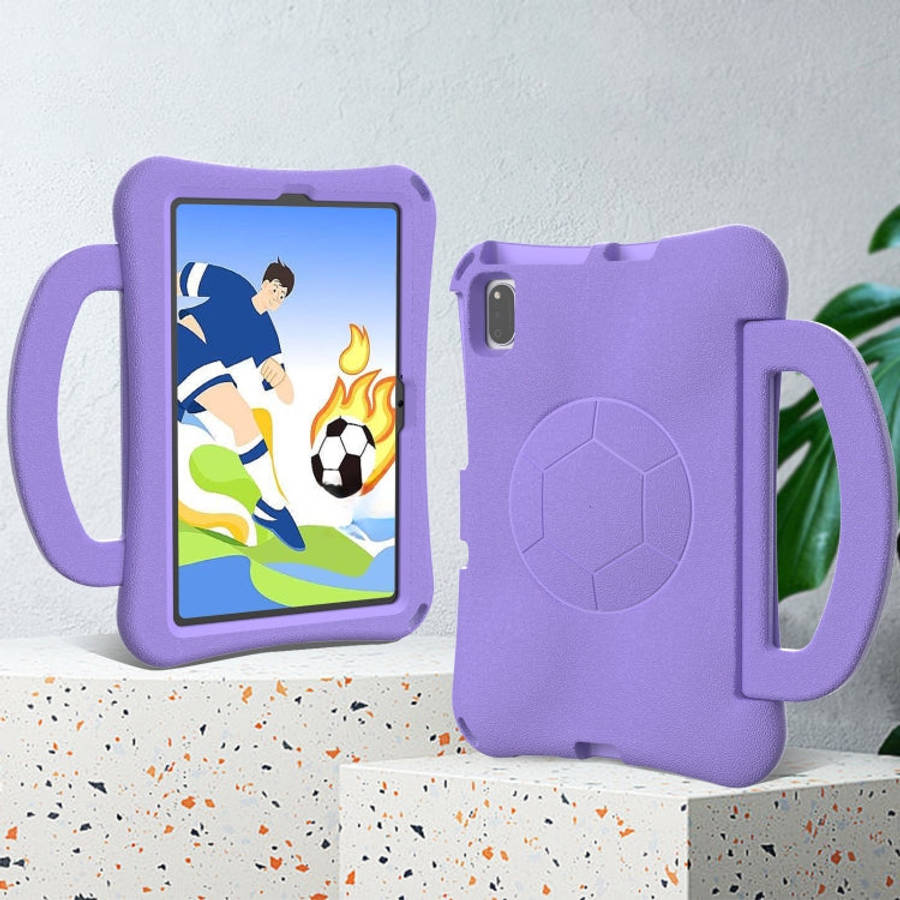 For Huawei MatePad 10.4 2020 / 2022 Handle Football Shaped EVA Shockproof Tablet Case(Light Purple)