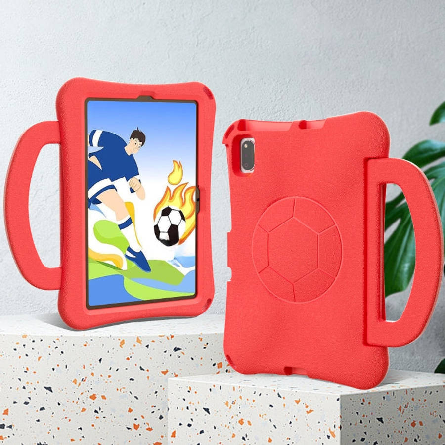 For Huawei MatePad 10.4 2020 / 2022 Handle Football Shaped EVA Shockproof Tablet Case(Red)