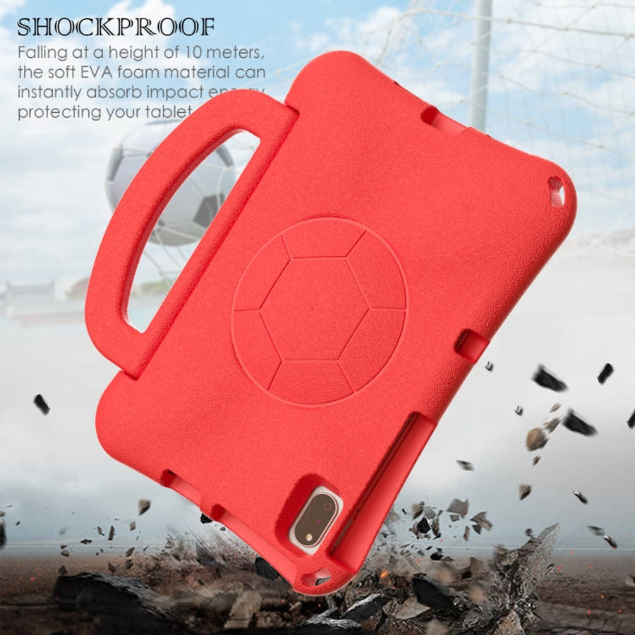 For Huawei MatePad 10.4 2020 / 2022 Handle Football Shaped EVA Shockproof Tablet Case(Red)