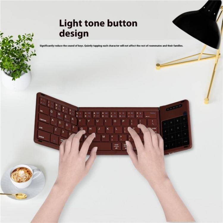 B077T Portable Foldable Wireless Bluetooth Keyboard With Touchpad