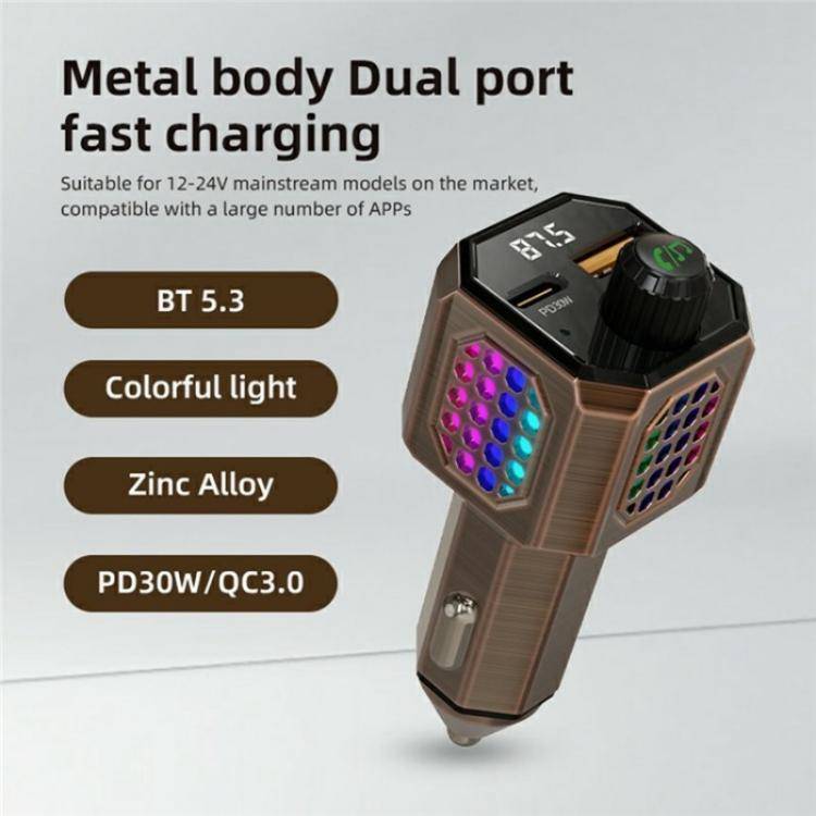 C70 Car Cigarette Lighter Charger Adapter Zinc Alloy PD 30W Fast Charging