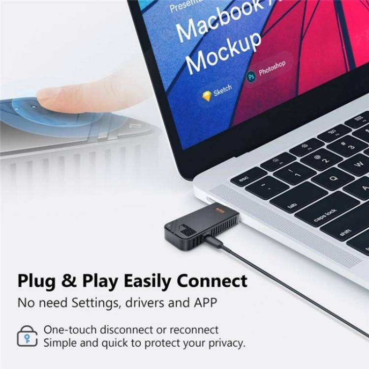 BOVBOX 091-HD Conference Use 100M Wireless WiFi HDMI Extender Video Transmitter Receiver, Plug:US...