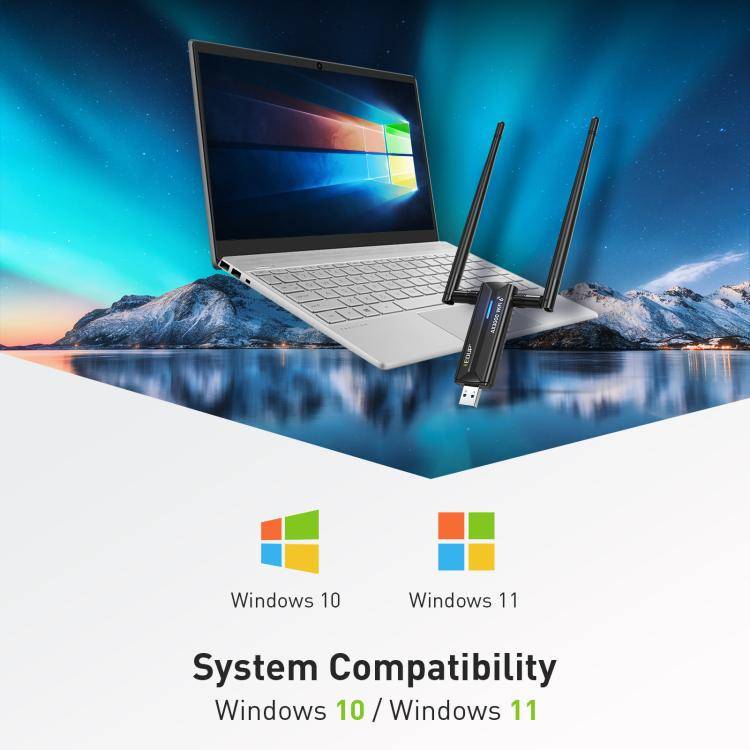 EDUP EP-AX1672 AX3000 USB 3.0 Wireless WiFi 6E Adapter 802.11g High Power Wireless USB Adapter 2....