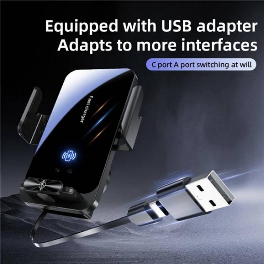 SD06 Car Air Vent Mount Anti Shake Automatic Clamping Wireless Charging Phone Stand
