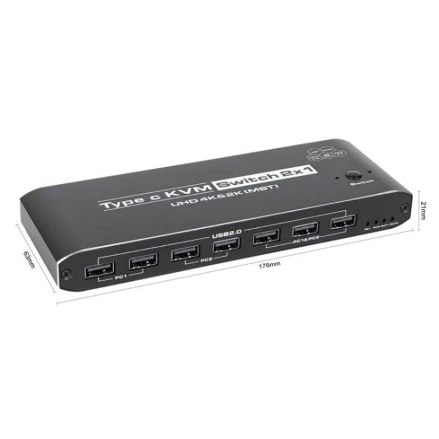 K9 2 In 1 Out HDMI Video Dual Display 2 Screen Expansion Adapter For Mac USB C KVM Switch