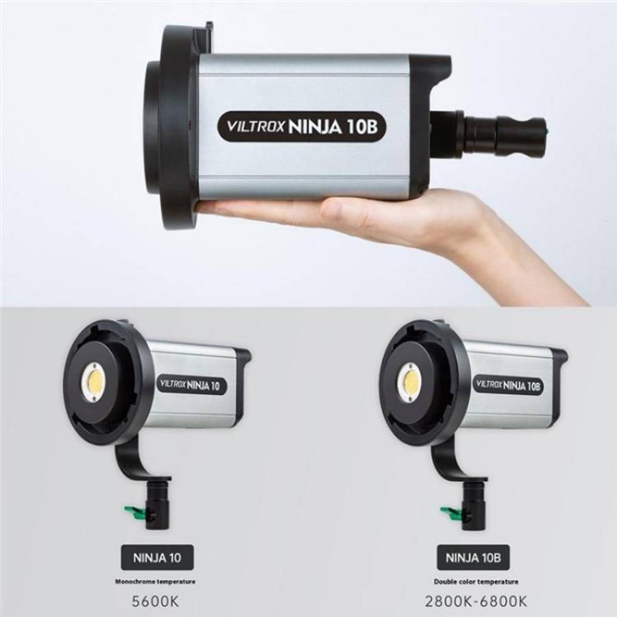 VILTROX Ninja 10B 2800-6800K Photography Studio Streaming Fill Light 120W LED Video Light(EU Plug)