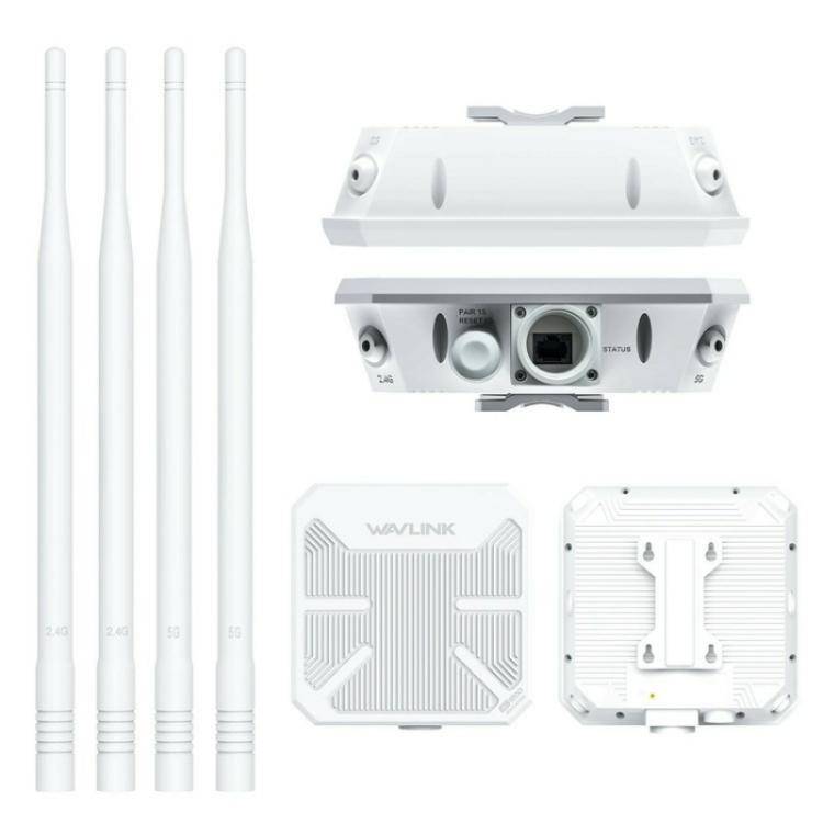 WAVLINK WN588HA2 AP Repeater WiFi Signal Booster AC1200 Dual Band WiFi Extender, Plug:UK Plug