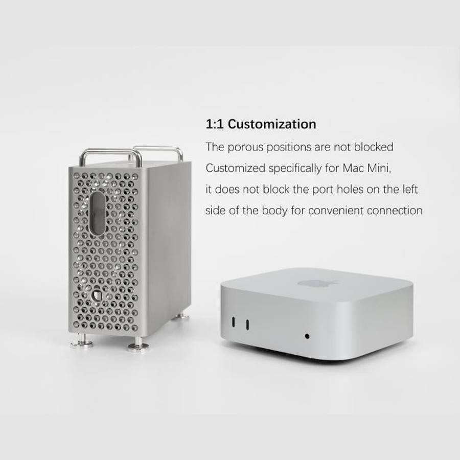 For MAC MINI M4/M4 Pro Computer Case Protective Case(White)